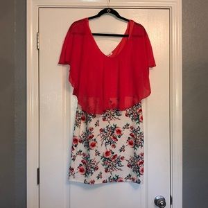 Coral Body Con Dress